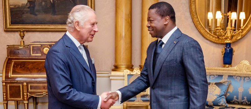 King Charles III during an audience with the President of the Togolese Republic Faure GnassingbÈ at Buckingham Palace, London. Picture date: Thursday October 20, 2022.